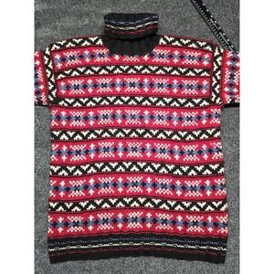 Jones New York Sport Hand-Knit Wool Turtleneck Sweater – Women's Medium